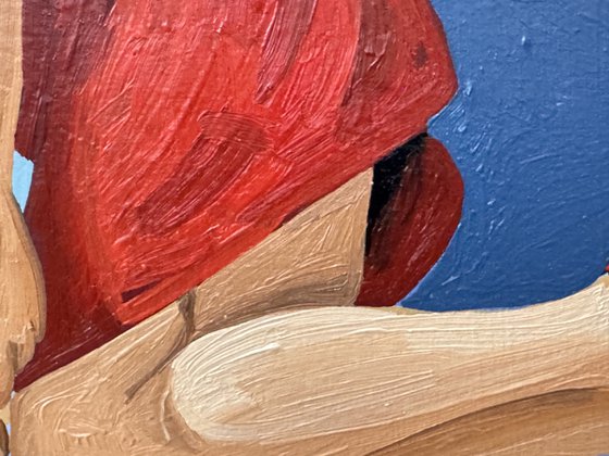 Dog Waiting While You Scroll - Painting