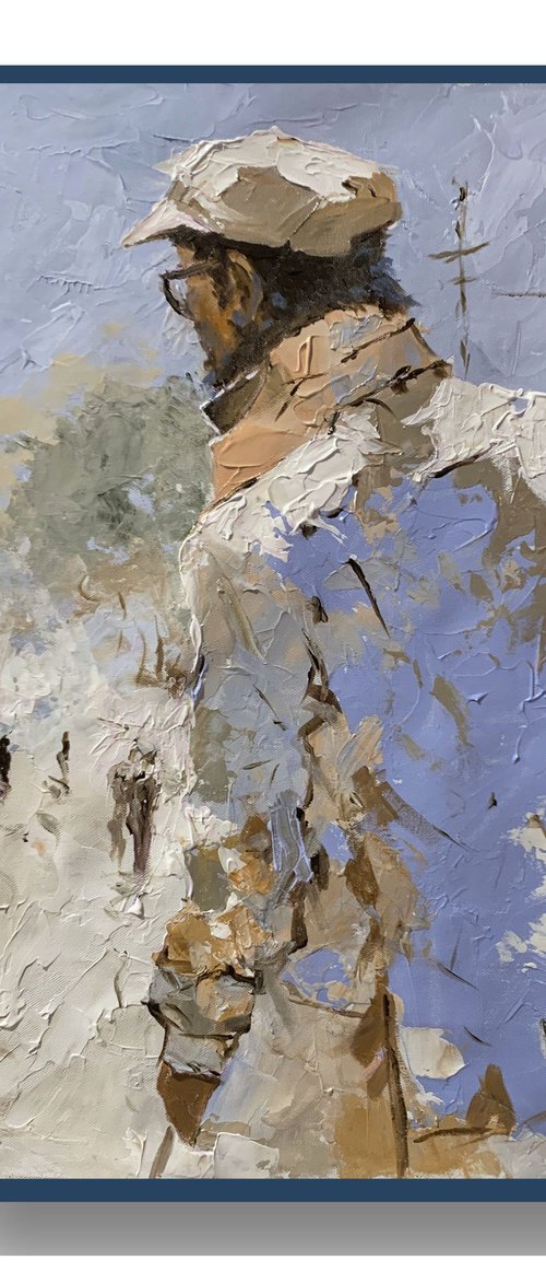 Waiting man in Blue. by Vita Schagen