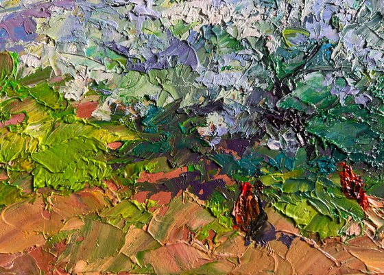 Flowering Tree and Chickens