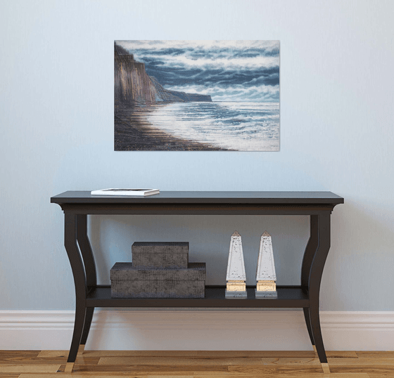 Seascape Under Stormy Skies
