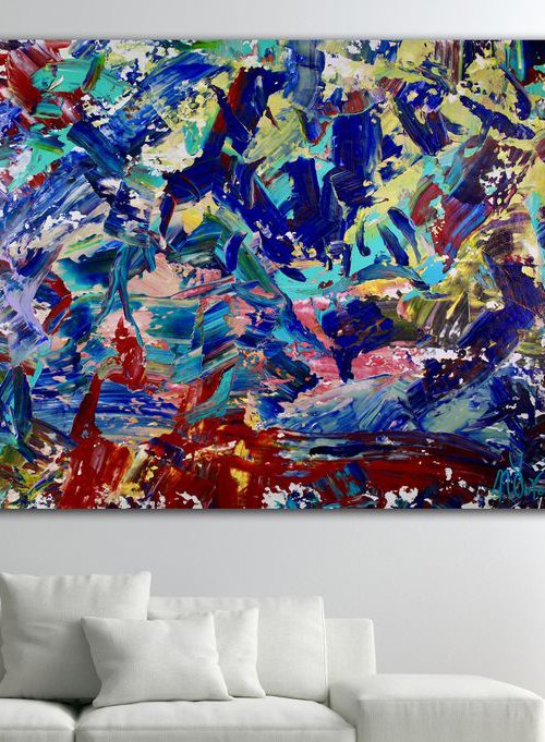 Dream In Colors | Xl abstract painting by Nestor Toro by Nestor Toro