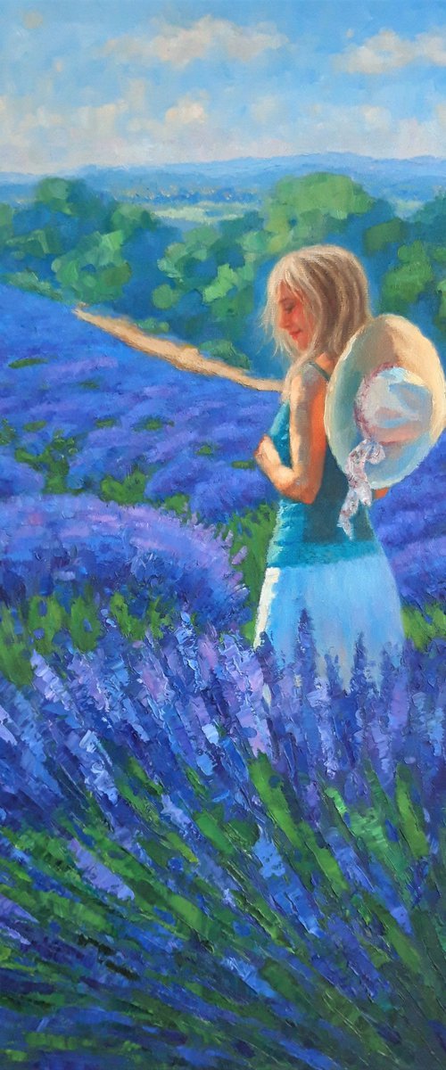 Walking through lavender fields by Irena Heinz