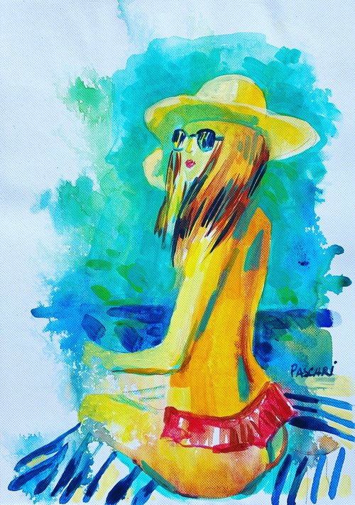 Girl in the beach by Olga Pascari