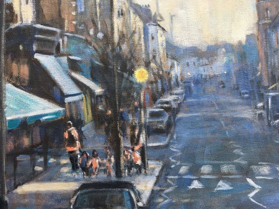 Northcote Road, Battersea. Winter light.