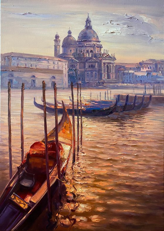 “Venice Lights” original oil painting