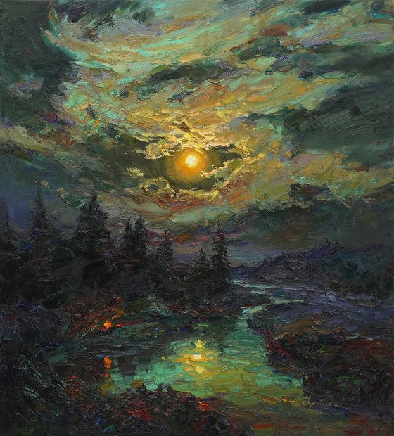 Mysterious Night over the river