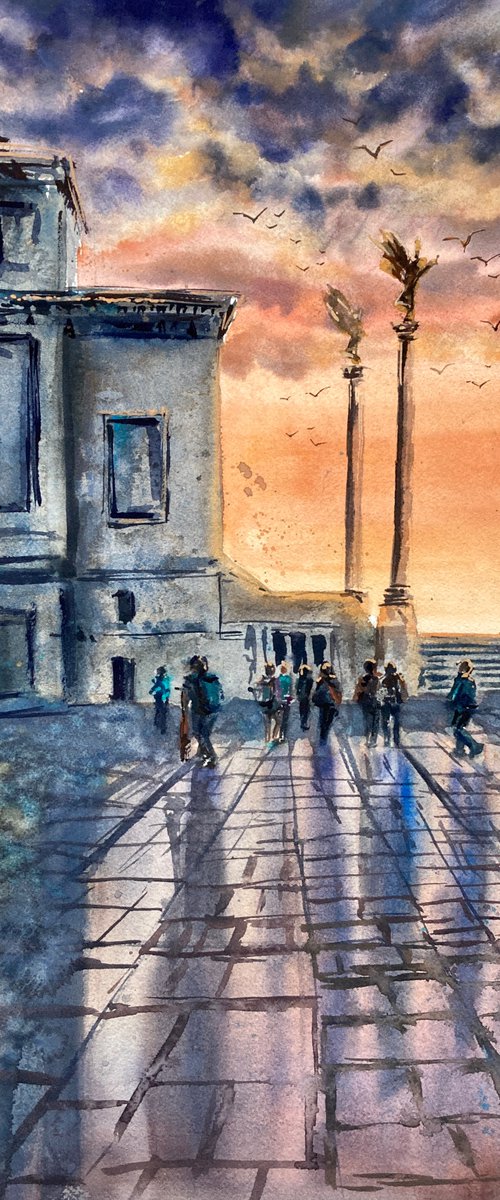 SUNSET IN ROME 2 by Valeria Golovenkina