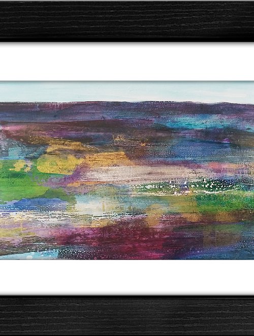 Moorland - Framed ready to hang - original abstract landscape by Carolynne Coulson