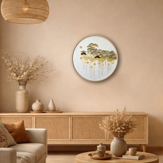 Cloud of Pines ~Timeless~ (Kimono Upcycled )