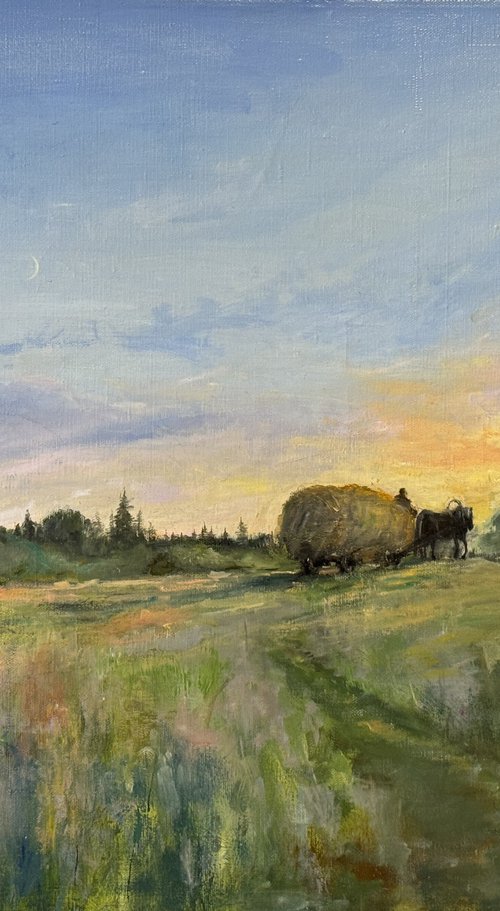 Returning From Haymaking by OLEG KAMAEV