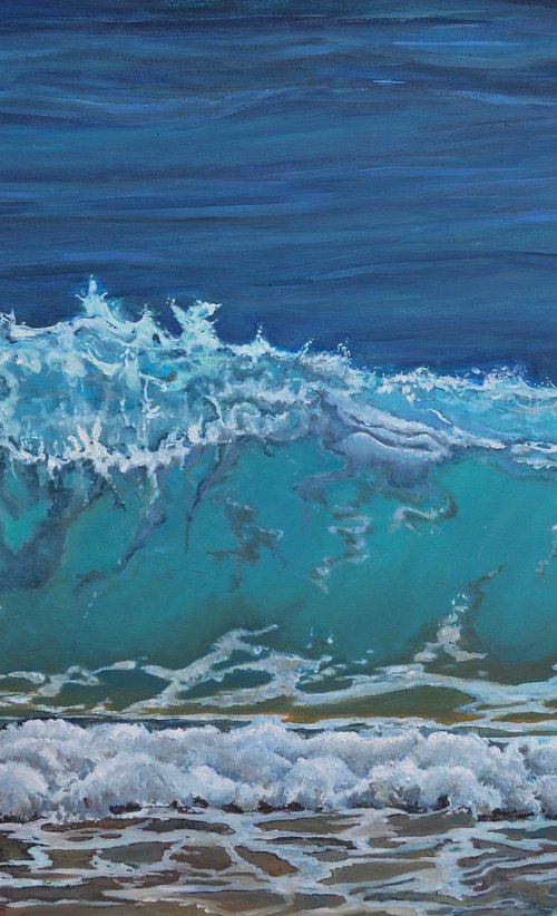 Olas en Liencres by Isabel Robledo
