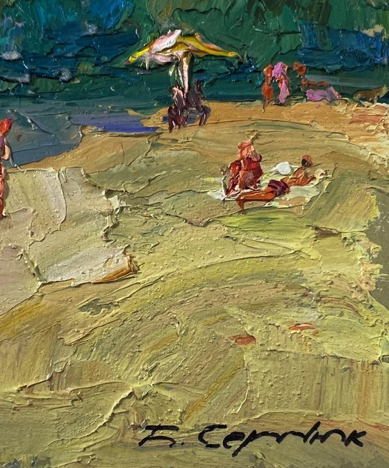 People are Relaxing on the River