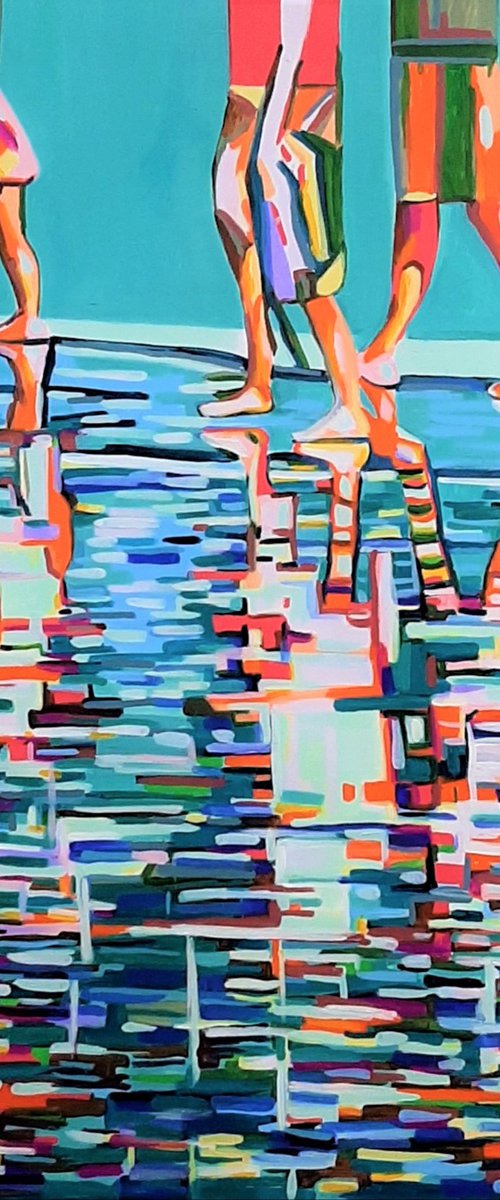 At the beach / 90 x 70 x 0.1 cm by Alexandra Djokic