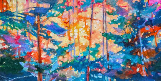 Light in the trees.