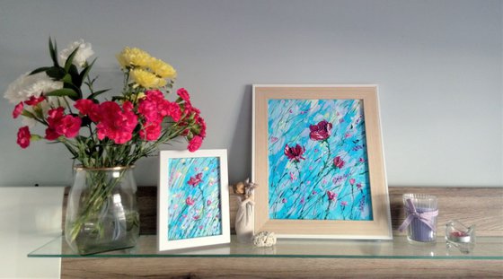 Whisper of flowers + Easel or Frame, miniature