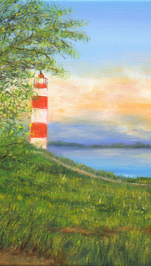 Island with the lighthouse by Ludmilla Ukrow
