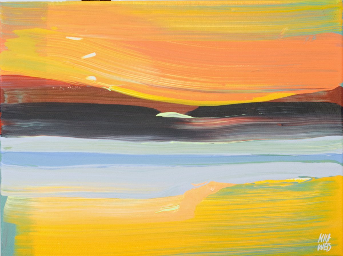  Sunset Colors No. 3 By Mila Weis, 16 X 12, Artwork For Sale On Artfinder