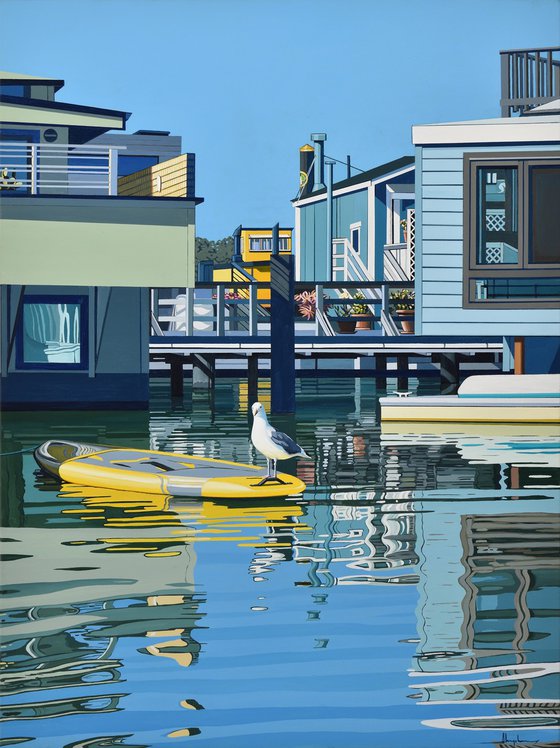 Houseboats And A Seagull