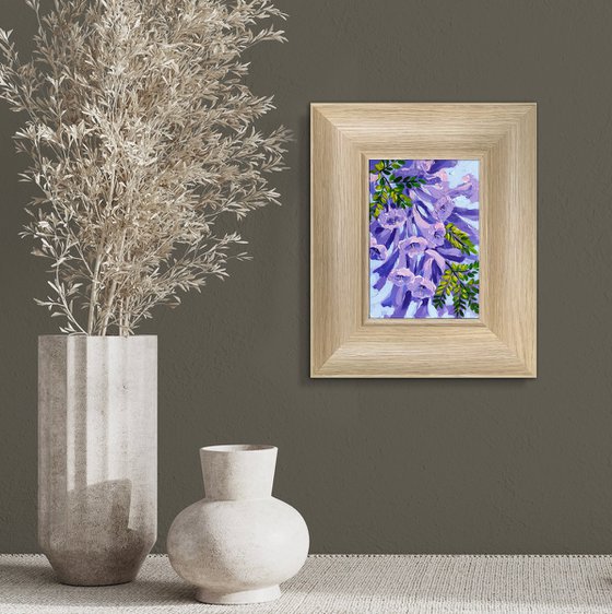 Jacaranda flowers – framed original painting