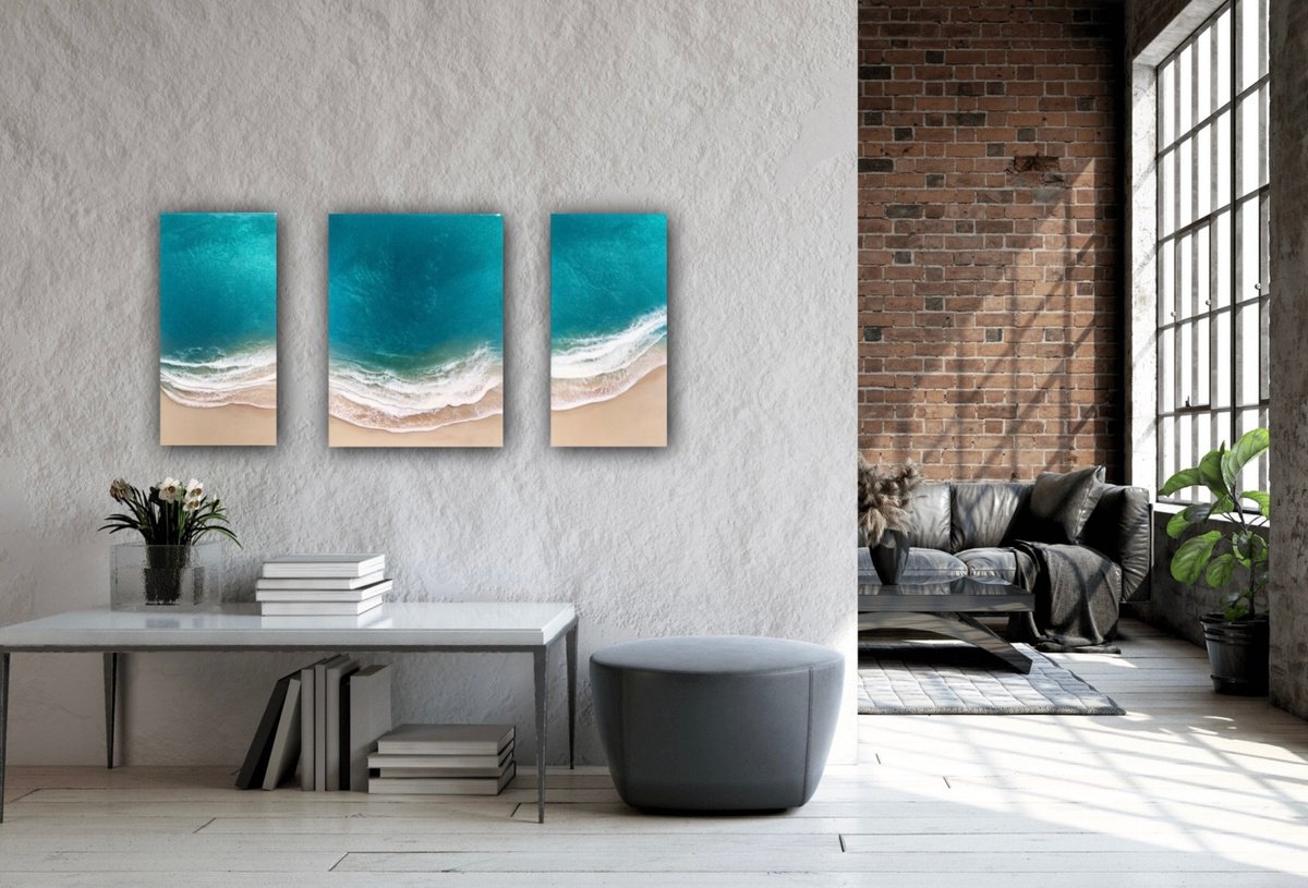 Soothing Waves - Seascape Painting by Ana Hefco