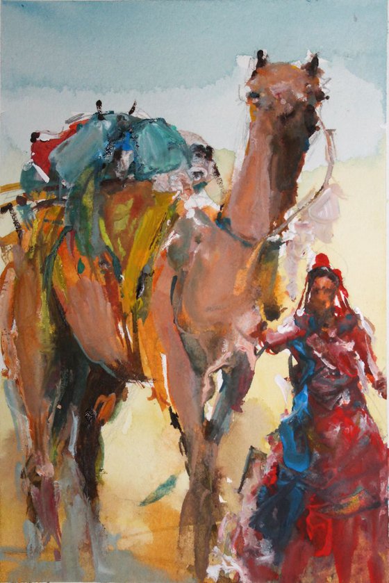 Tuareg in Desert