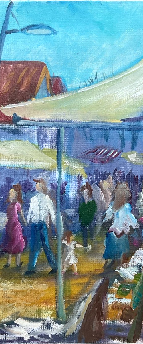 The street market. Pleinair by Dmitry Fedorov
