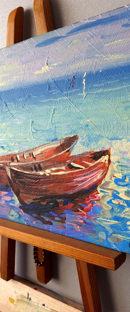 Study with 2 Boats by Rakhmet Redzhepov