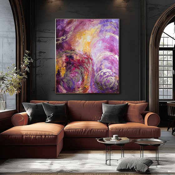 Gold Leaf Abstract Painting