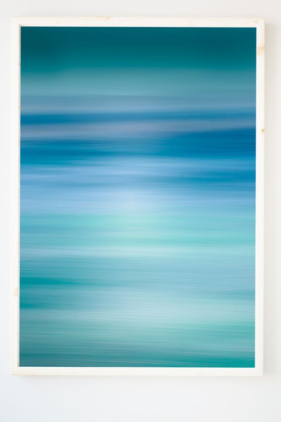 Everlasting  Extra large canvas in beautiful shades of mineral green and blue
