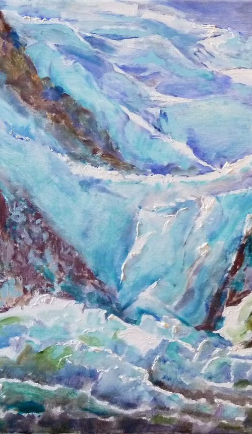 Cascade de glace sous le Mont-Blanc by Danielle ARNAL