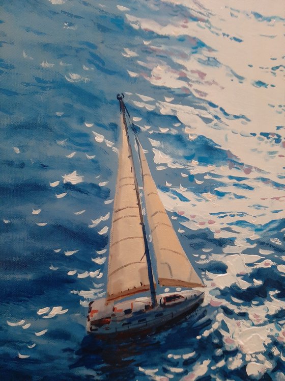 Seascape with Sailboats 34