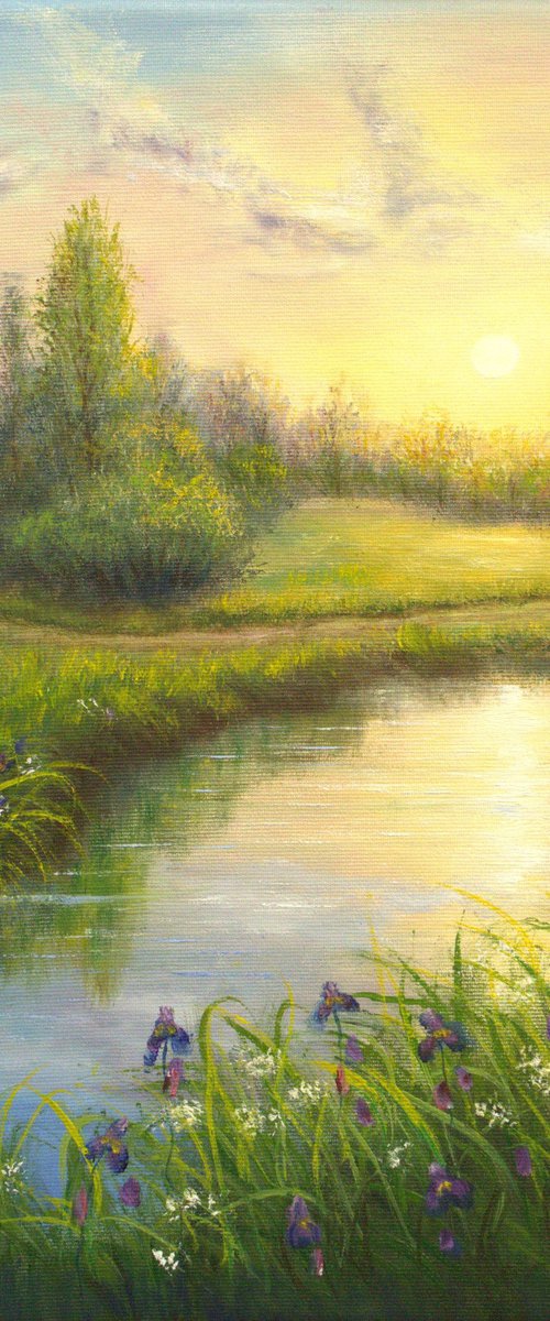 Sunset at the lake by Ludmilla Ukrow