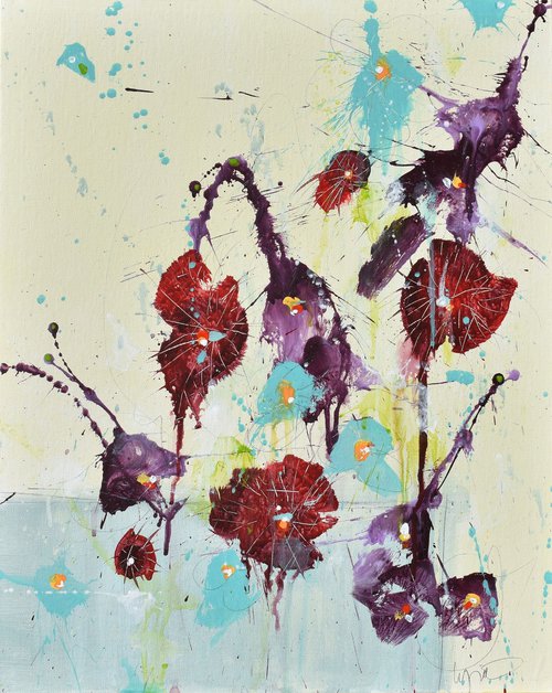 Fleurs d'Octobre (Flowers of October) by Abstract Art by Cynthia Ligeros