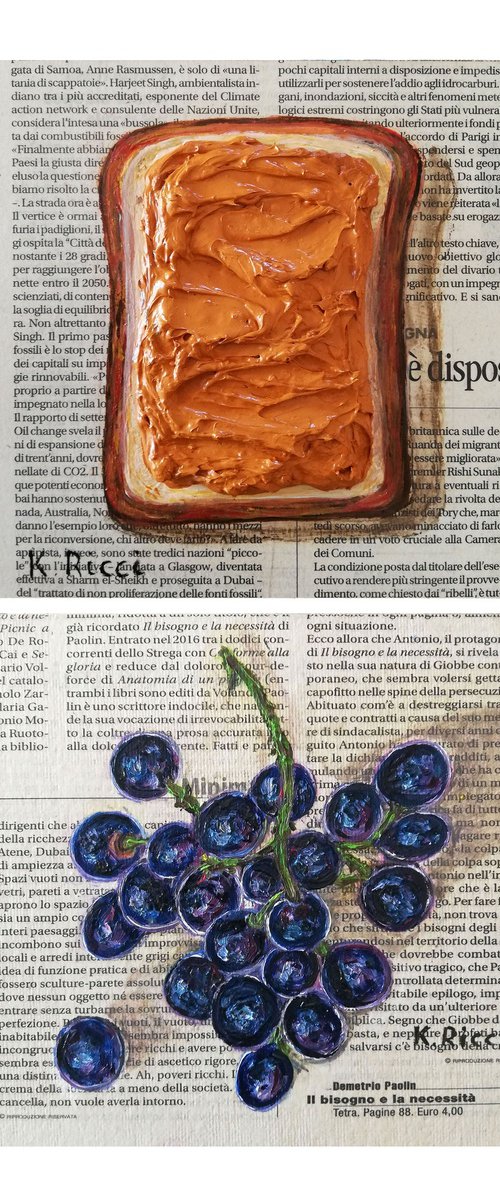 Toast and Grapes on Gazette by Katia Ricci