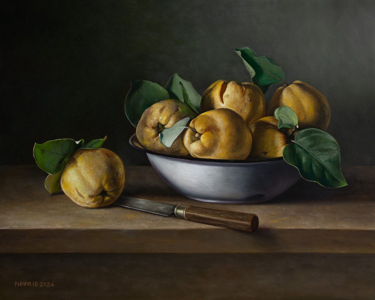 Photorealistic Oil Painting , Quince Gathering By Mayrig Simonjan, 20 X 16, Artwork For Sale On Artfinder