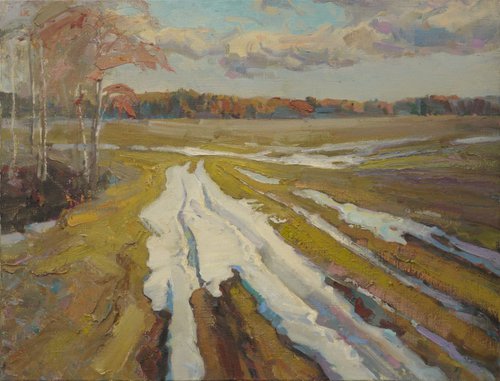 The last snow by Victor Onyshchenko