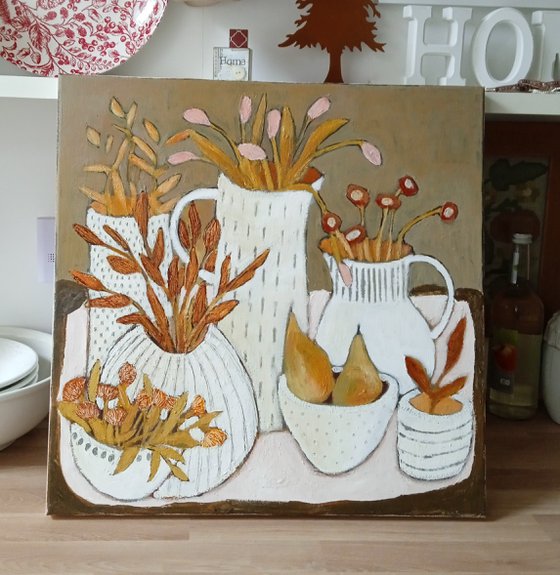 Autumn Fruit and Flowers