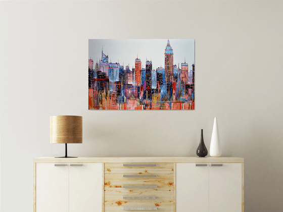 Abstract New York City2, 36x24in