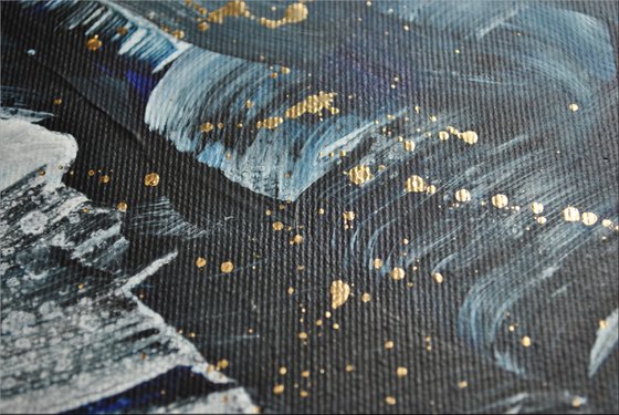 Blue Dance - Acrylic Painting - Abstract Art Painting Canvas Art Wall Art Ready to hang