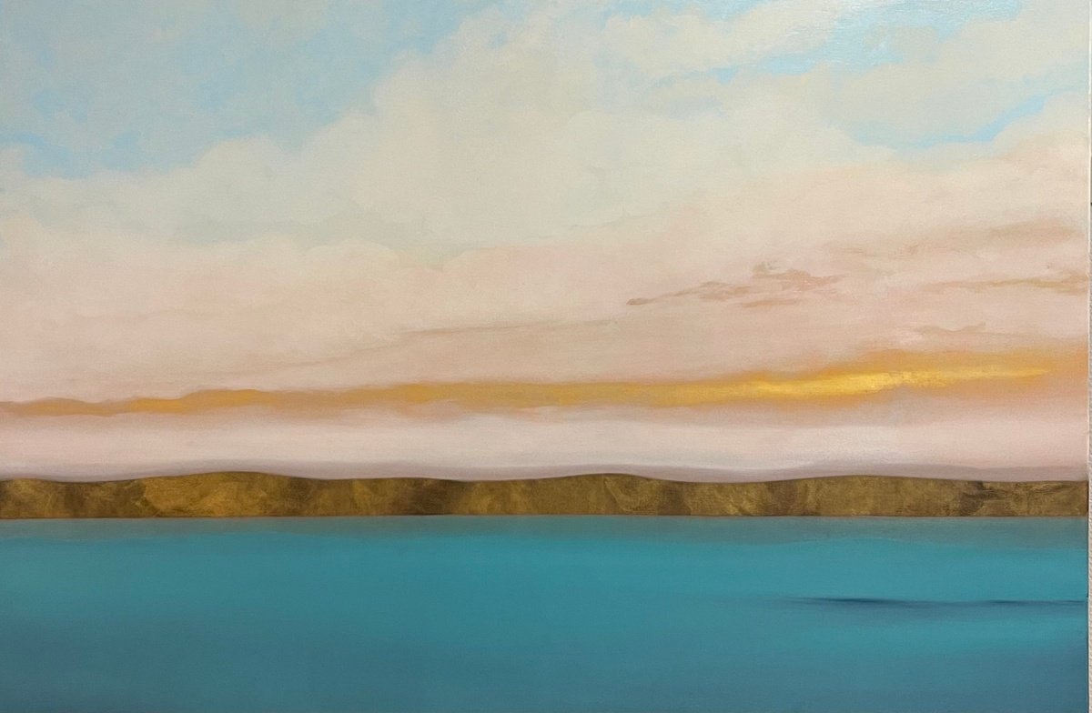 Photorealistic Landscape Oil Painting By Larissa Uvarova, 47 X 31", Deep Inside, Original Artwork