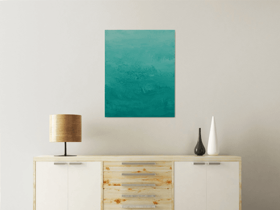 Misty Teal - Modern Color Field Abstract