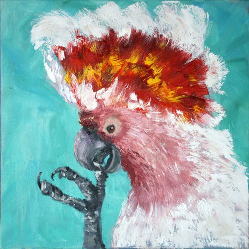 Parrot I  / ORIGINAL PAINTING by Salana Art Gallery