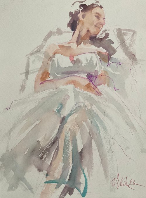 Dreaming of ballet (a ballet dancer) by Irina Bibik-Chkolian