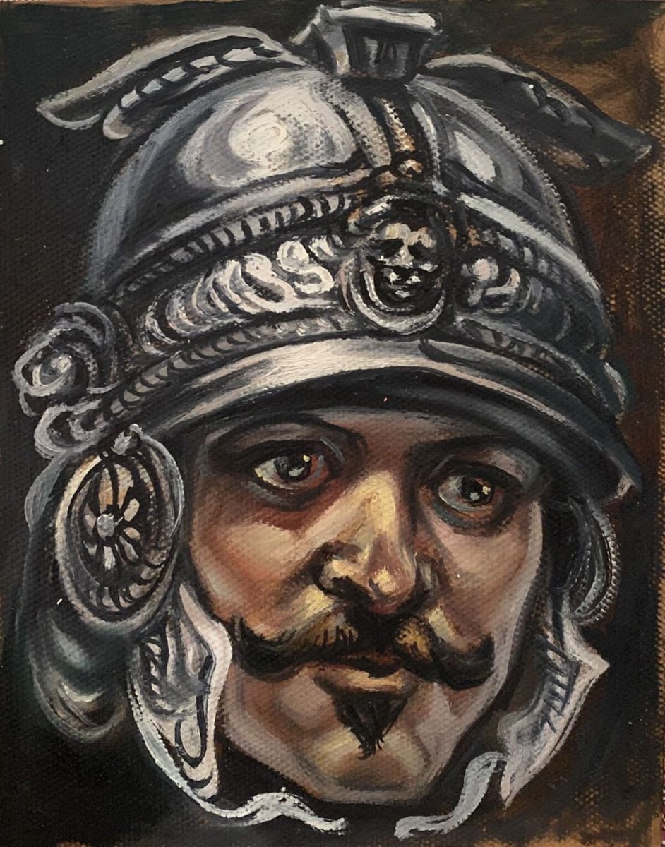 Series of paintings Warrior headsIII by Oleg and Alexander Litvinov