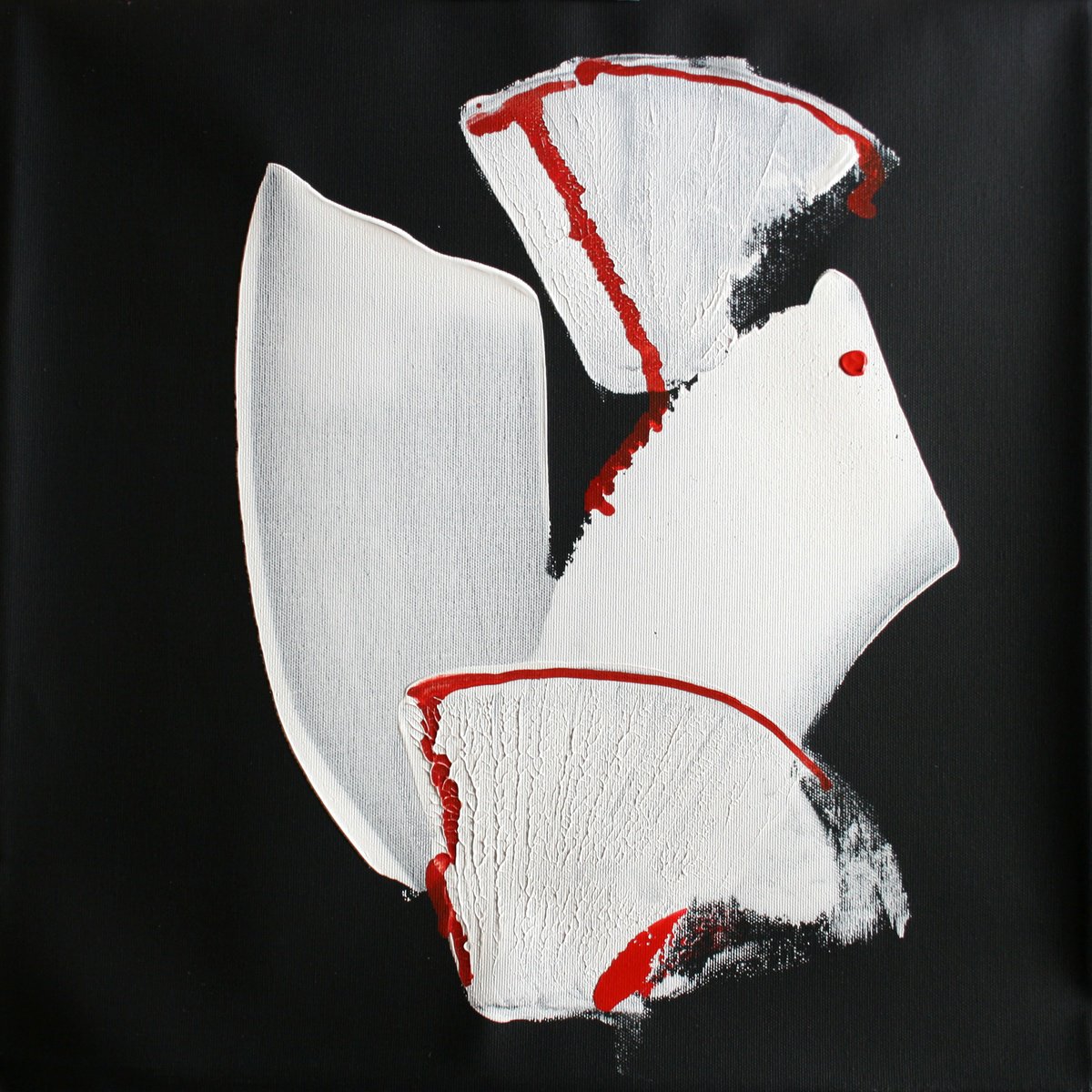 Expressive Abstract Acrylic Painting By Salana Art / Svetlana Samovarova, 20 X 20", The Lines Iii, Original Artwork