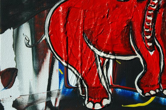 Abstract Elephant in motion