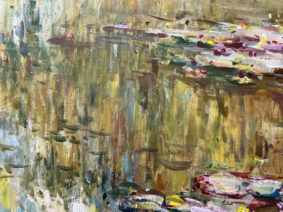 Nymphaeas / Water lilies pond Abstract impressionist