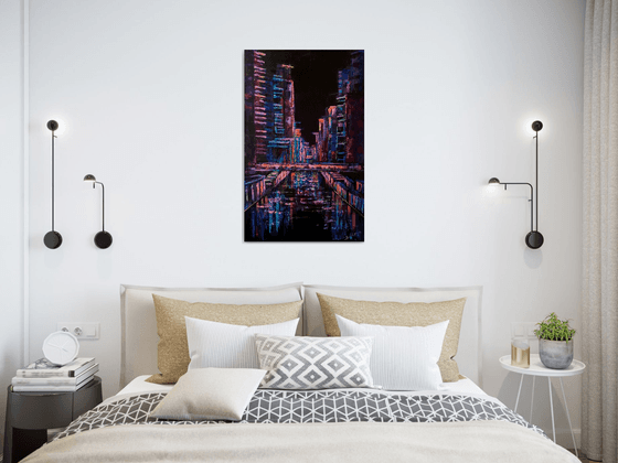 Night city lights