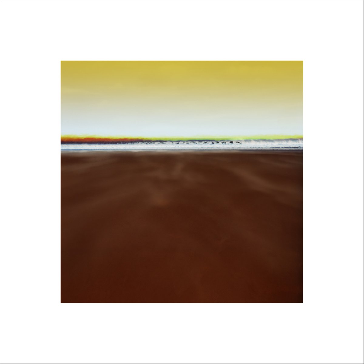 Abstract Landscape Photograph By Paul Harrison, 30 X 30", Shoreline 12, Original Artwork