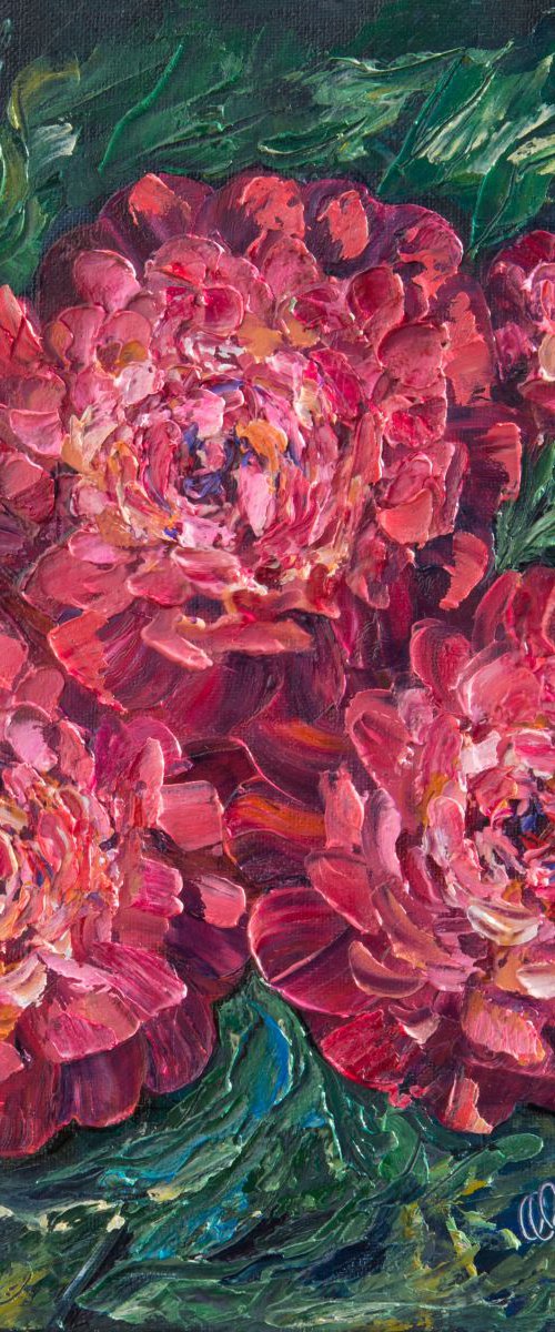 Pink Flowers For You by Lena Owens at OLena Art
